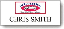 (image for) Metro Region Classic Car Club White Badge