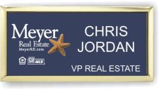 (image for) Meyer Real Estate Executive Blue Gold Framed Badge