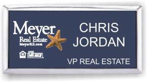 (image for) Meyer Real Estate Executive Blue Silver Framed Badge