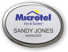 (image for) Microtel Inn & Suites Logo C Executive Oval Silver Badge