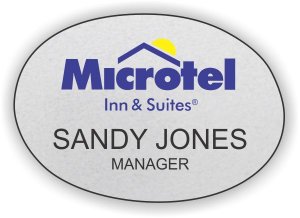 (image for) Microtel Inn & Suites Logo C Oval Silver Badge