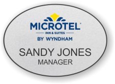 (image for) Microtel Inn & Suites Logo D Silver Oval Badge