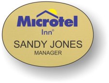 (image for) Microtel Inn Logo A Gold Oval Badge