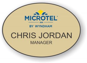 (image for) Microtel Inn Logo E Gold Oval Badge