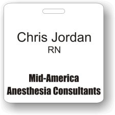 (image for) Mid-America Anesthesia Consultants White ID Badge