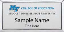 (image for) Middle Tennessee State College, College of Education - Silver Executive Badge