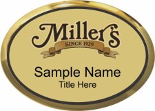 (image for) Miller’s Smorgasbord Oval Executive Gold badge
