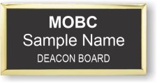 (image for) MOBC - Deacon Board Large Gold Executive Badge With Black Insert
