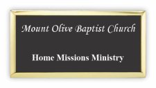 (image for) MOBC - Home Missions Ministry Large Gold Executive Badge/Black Insert - Logo Only