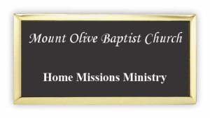 (image for) MOBC - Home Missions Ministry Large Gold Executive Badge/Black Insert - Logo Only