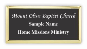 (image for) MOBC - Home Missions Ministry Large Gold Executive Badge With Black Insert