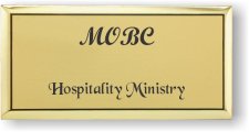 (image for) MOBC - Hospitality Ministry Large Gold Executive Badge - Logo Only