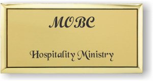 (image for) MOBC - Hospitality Ministry Large Gold Executive Badge - Logo Only