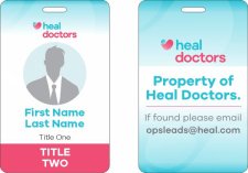 (image for) Heal Doctors Photo ID Horizontal Double-Sided Badge