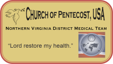 (image for) Church of Pentecost, USA Medical Team Gold Badge Tagline Only