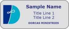 (image for) Dorcas Ministries Standard Silver badge - 2 Title Lines