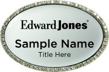 (image for) Edward Jones - Oval Bling Silver Badge