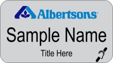 (image for) Albertsons Silver Hearing Impaired Name Badge