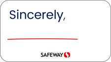 (image for) Safeway Sincerely White Logo Only Name Badge