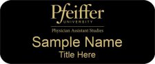 (image for) Pfeiffer University - Physician Assistant Studies Standard Black Badge