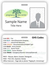 (image for) Pregnancy Care Center Photo ID Horizontal Double Sided badge