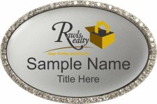 (image for) Rawls Realty, Inc. Bling Oval Silver Badge