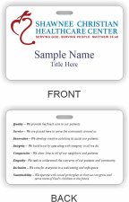(image for) Shawnee Christian Healthcare Center ID Horizontal Double Sided Badge (Larger Logo)