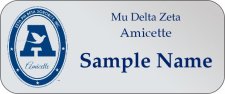 (image for) Zeta Phi Beta Sorority, Inc. - Mu Delta Zeta Amicette Standard Silver badge