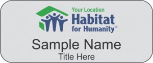 (image for) Habitat for Humanity Colored Logo Silver Badge - Green Location Text