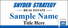 (image for) Snyder Strategy Real Estate Standard White Name Badge with Square Corners