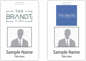 (image for) Barrett & Stokely The Brandt and The Bricks Photo ID Vertical Badge