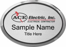 (image for) Ace Electric Executive Oval Silver Badge