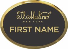 (image for) Il Mulino Oval Executive Gold Badge - Black Background