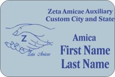(image for) Zeta Amicea Auxillary Custom City and State Badge