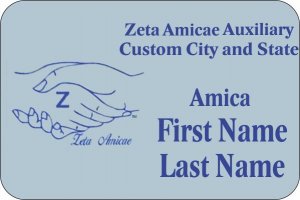 (image for) Zeta Amicea Auxillary Custom City and State Badge