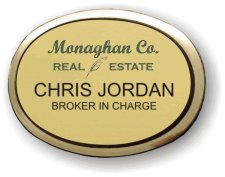 (image for) Monaghan Co. Real Estate Executive Gold Oval Badge
