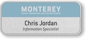 (image for) Monterey County Convention & Visitor\'s Bureau Full Name Silver Badge