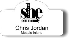 (image for) Mosaic SHE Community White Shaped Badge