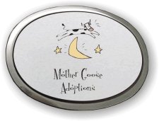 (image for) Mother Goose Adoptions Logo Only Executive Silver Oval Badge