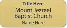 (image for) Mount Jezreel Baptist Church Gold Badge - Text Only