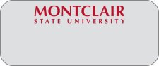 (image for) Montclair State University Standard Silver Name Badge - Logo Only