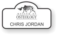 (image for) Museum of Osteology White Shaped Badge