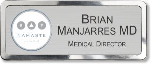 (image for) Namaste Medical Group Prestige Polished Badge (Silver Insert)