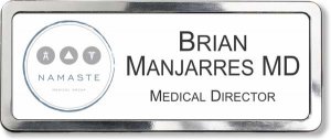 (image for) Namaste Medical Group Prestige Polished Badge (White Insert)