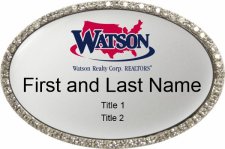 (image for) Watson Realty Corp - Oval Silver Bling Badge