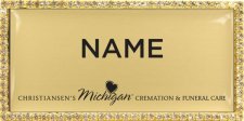 (image for) Michigan Cremation & Funeral Care - Gold Bling Badge