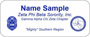 (image for) Zeta Phi Beta Sorority | No Title - Standard White Badge