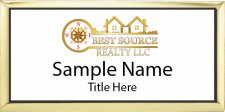 (image for) Best Source Realty - Gold Executive with White Insert Badge