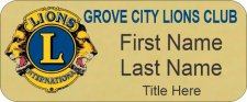 (image for) Grove City Lions Club - Gold Badge