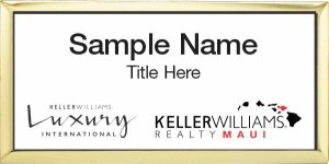 (image for) Keller Williams Luxury International Maui - Executive Gold Badge with White Insert